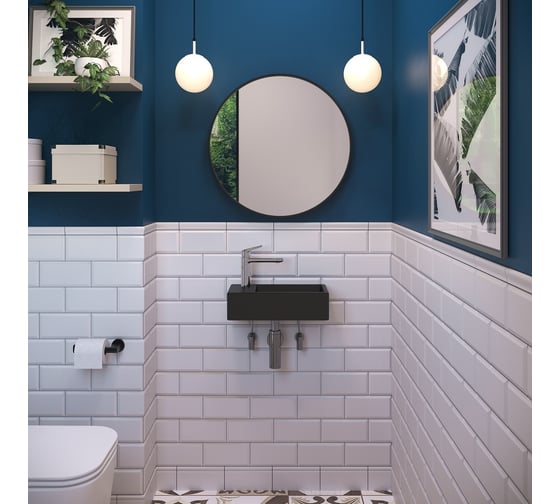 Настенная или накладная раковина Lavinia Boho Bathroom Sink, рукомойник 41х21 см, с отверстием 33311026