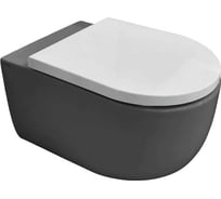 Унитаз подв. безободковый Hatria FUTURA слив Vortex без сиденья, антрацит A0Y9BA08