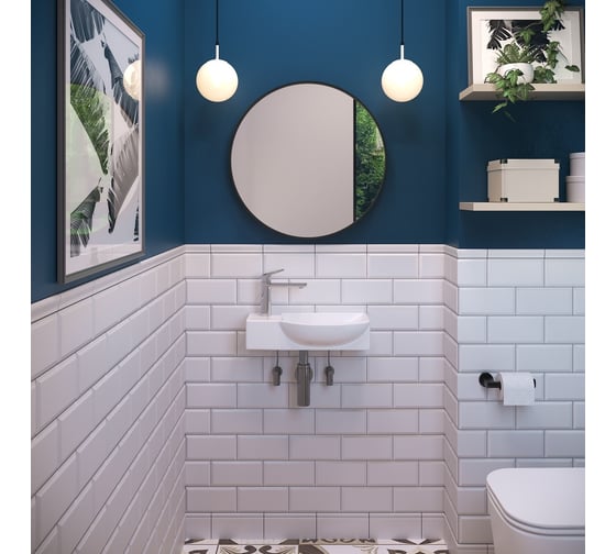 Настенная или накладная раковина Lavinia Boho Bathroom Sink, рукомойник 45х24 см, с отверстием 33311031