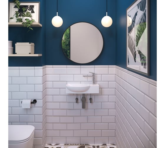Настенная или накладная раковина Lavinia Boho Bathroom Sink, рукомойник 45х24 см, с отверстием 33311033