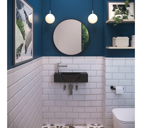 Настенная или накладная раковина Lavinia Boho Bathroom Sink, рукомойник 53х25 см, с отверстием 33311040