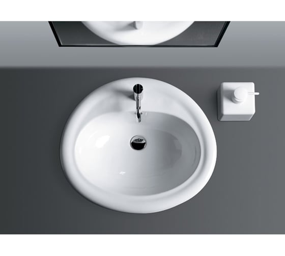 Раковина встраиваемая SIMAS MONIA 63x56x23, 1 отверстие для смесителя, белый S 51 1 hole