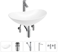 Набор Wellsee 5 в 1 Carefree Dove накладная раковина 60x36 см 20212293R