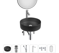 Набор Wellsee 6 в 1 Coax накладная раковина 36x36 см 20218231R