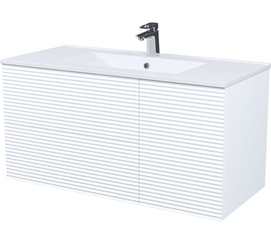 Тумба с умывальником, подвесная, IDDIS Bild 100 см, белый, BIL10W0i95K 1