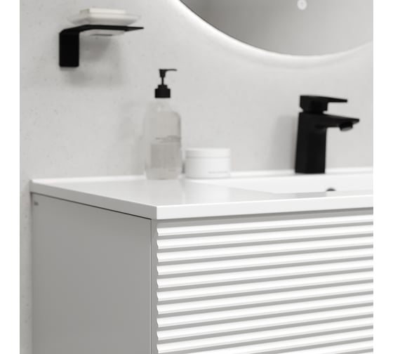 Тумба с умывальником, подвесная, IDDIS Bild 100 см, белый, BIL10W0i95K