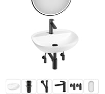 Набор Wellsee 6 в 1 Cute Twin R накладная раковина 50x42 см 20218956R