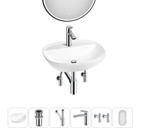 Набор Wellsee 6 в 1 Cute Twin R накладная раковина 50x42 см 20218955R