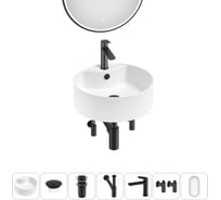 Набор Wellsee 7 в 1 Praxis накладная раковина 40x40 см 20218797R