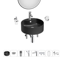 Набор Wellsee 8 в 1 Praxis накладная раковина 40x40 см 20218806R