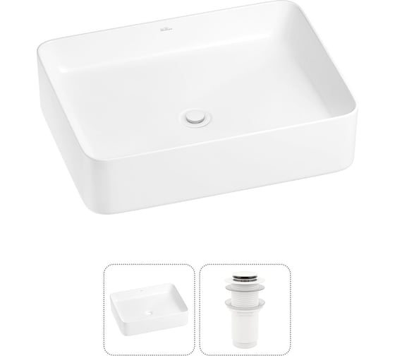 Набор Wellsee 2 в 1 Mint накладная раковина 50x38 см 20212480R 1