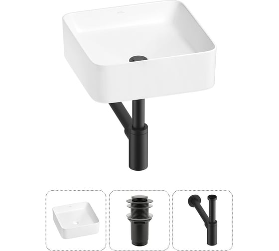 Набор Wellsee 3 в 1 Mint накладная раковина 37x37 см 20212454R 1