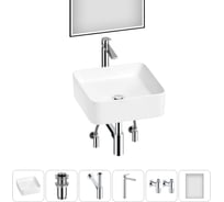 Набор Wellsee 6 в 1 Mint накладная раковина 38x38 см 20218879R