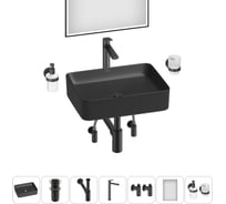 Набор Wellsee 7 в 1 Mint накладная раковина 50x38 см 20218905R