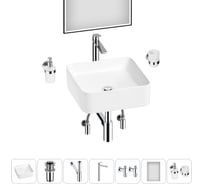 Набор Wellsee 7 в 1 Mint накладная раковина 38x38 см 20218883R