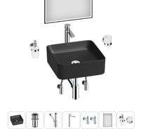 Набор Wellsee 7 в 1 Mint накладная раковина 38x38 см 20218890R