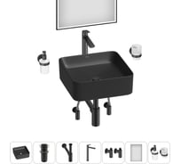 Набор Wellsee 7 в 1 Mint накладная раковина 38x38 см 20218891R