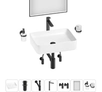 Набор Wellsee 7 в 1 Mint накладная раковина 50x38 см 20218898R