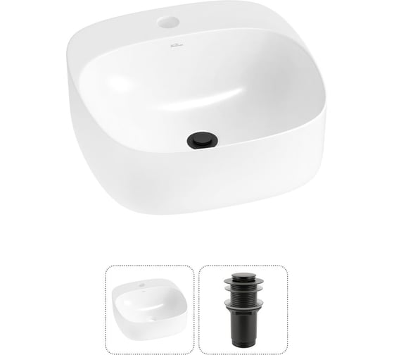 Набор Wellsee 2 в 1 Ideal накладная раковина 42x42 см 20214080R 1