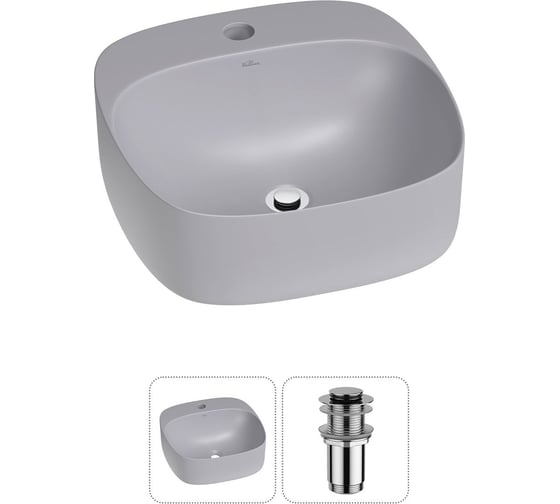 Набор Wellsee 2 в 1 Ideal накладная раковина 42x42 см 20214167R 1