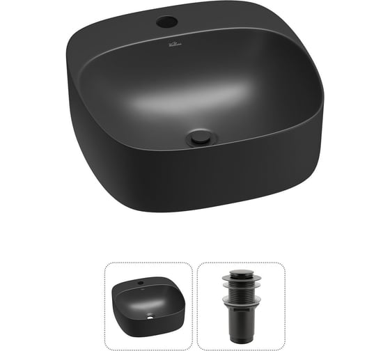 Набор Wellsee 2 в 1 Ideal накладная раковина 42x42 см 20214144R