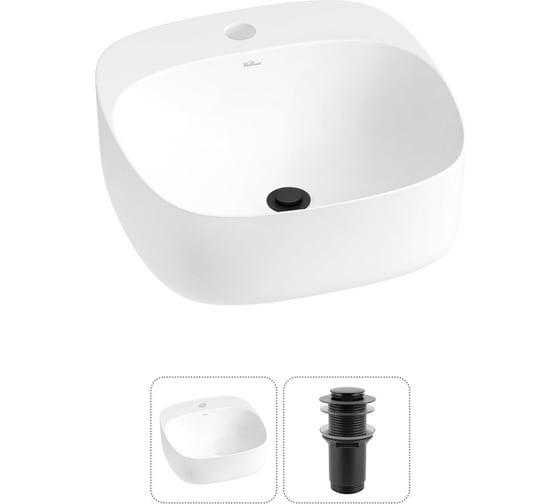 Набор Wellsee 2 в 1 Ideal накладная раковина 42x42 см 20214112R