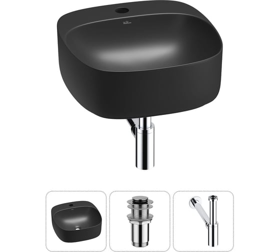 Набор Wellsee 3 в 1 Ideal накладная раковина 42x42 см 20214146R 1