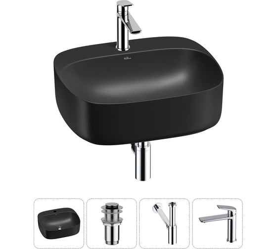 Набор Wellsee 4 в 1 Ideal накладная раковина 50x42 см 20214161R