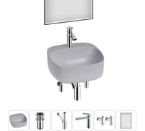 Набор Wellsee 6 в 1 Ideal накладная раковина 42x42 см 20218697R