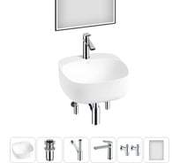 Набор Wellsee 6 в 1 Ideal накладная раковина 42x42 см 20218683R