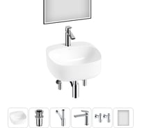 Набор Wellsee 6 в 1 Ideal накладная раковина 42x42 см 20218675R