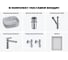 Набор Wellsee 6 в 1 Ideal накладная раковина 50x42 см 20218721R 12
