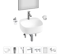 Набор Wellsee 7 в 1 Ideal накладная раковина 42x42 см 20218687R