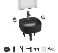 Набор Wellsee 7 в 1 Ideal накладная раковина 42x42 см 20218695R