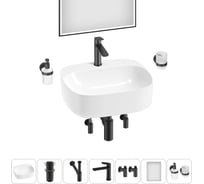 Набор Wellsee 7 в 1 Ideal накладная раковина 50x42 см 20218704R