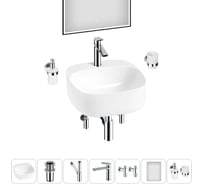 Набор Wellsee 7 в 1 Ideal накладная раковина 42x42 см 20218679R