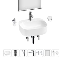 Набор Wellsee 7 в 1 Ideal накладная раковина 50x42 см 20218711R