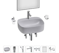 Набор Wellsee 7 в 1 Ideal накладная раковина 50x42 см 20218722R