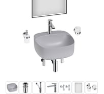 Набор Wellsee 7 в 1 Ideal накладная раковина 42x42 см 20218698R