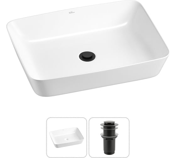 Набор Wellsee 2 в 1 Cromulent накладная раковина 56x40 см 20213563R 1