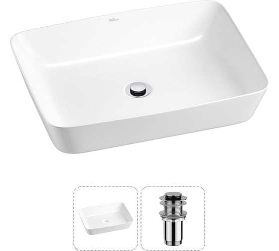 Набор Wellsee 2 в 1 Cromulent накладная раковина 56x40 см 20213562R 1