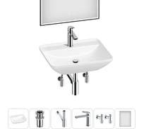 Набор Wellsee 6 в 1 Cute Twin S накладная раковина 55x42 см 20218971R