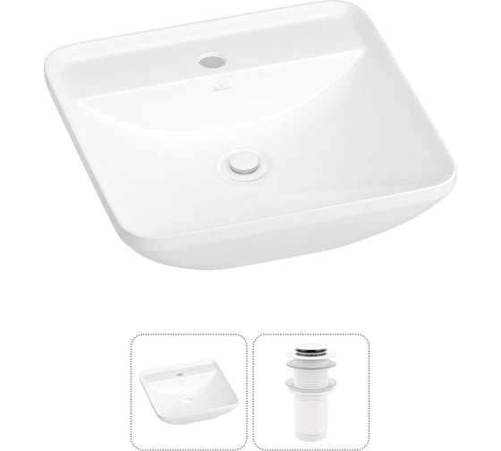 Набор Wellsee 2 в 1 Cute Twin S накладная раковина 43x43 см 20213357R