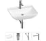 Набор Wellsee 4 в 1 Cute Twin S накладная раковина 55x42 см 20213378R 1