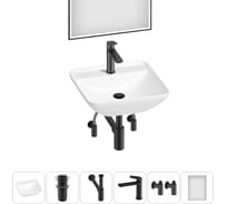 Набор Wellsee 6 в 1 Cute Twin S накладная раковина 43x43 см 20218964R