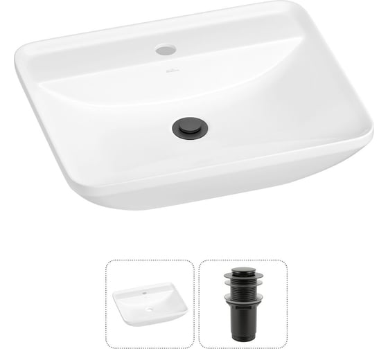 Набор Wellsee 2 в 1 Cute Twin S накладная раковина 55x42 см 20213371R 1