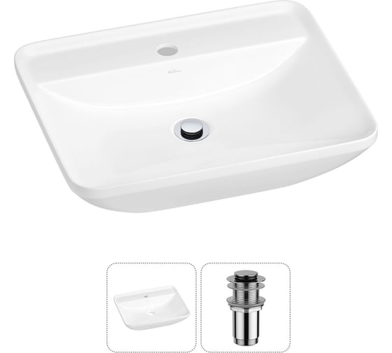 Набор Wellsee 2 в 1 Cute Twin S накладная раковина 55x42 см 20213370R 1