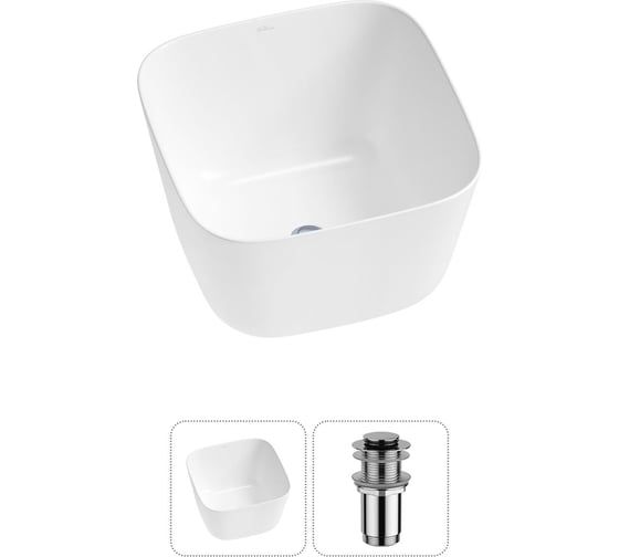 Набор Wellsee 2 в 1 Fontenay Paris накладная раковина 38x38 см 20214043R 1