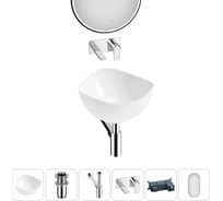 Набор Wellsee 5 в 1 Nexus Flex накладная раковина 38x36 см 20218627R