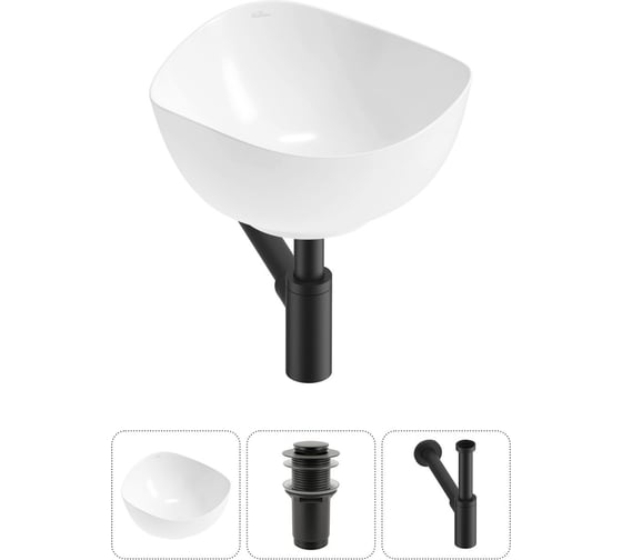 Набор Wellsee 3 в 1 Nexus Flex накладная раковина 38x36 см 20214012R 1